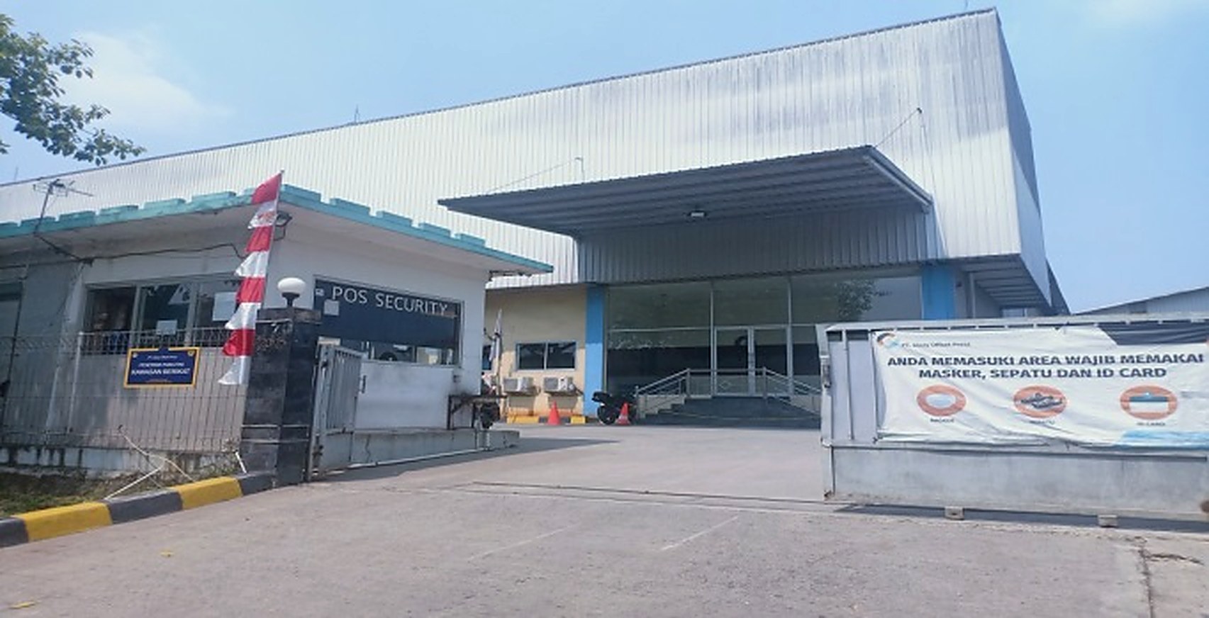 PT Glory Offset Press factory entrance in Cikarang, Indonesia
